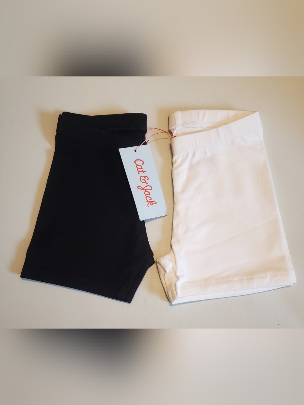 Cat & Jack Black and White Girls' Bike Shorts Duo
